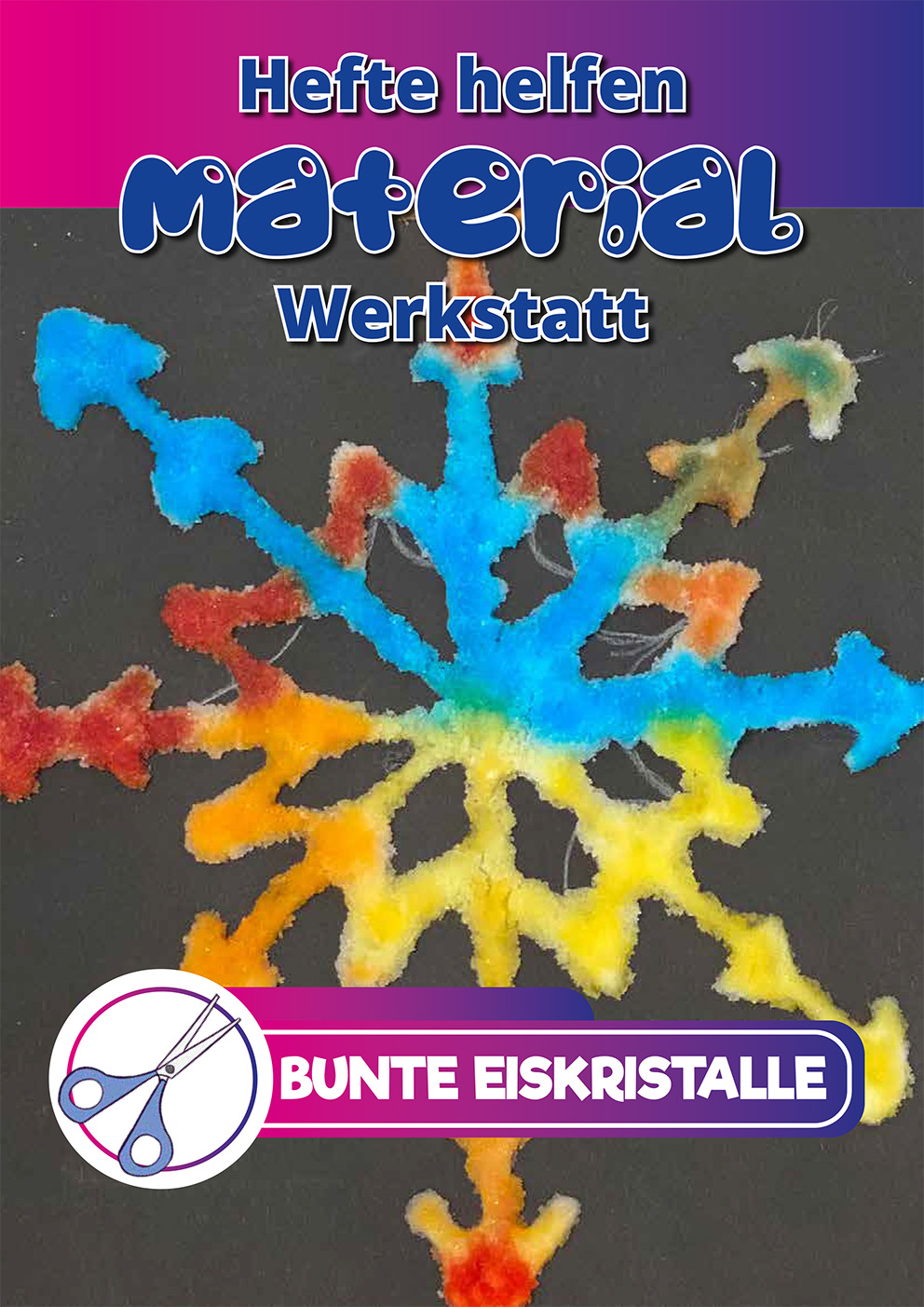 Bunte Eiskristalle